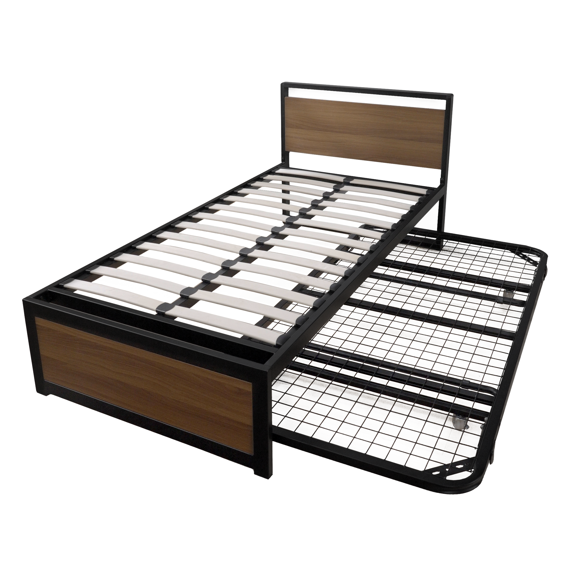 烏金木紋鐵床架