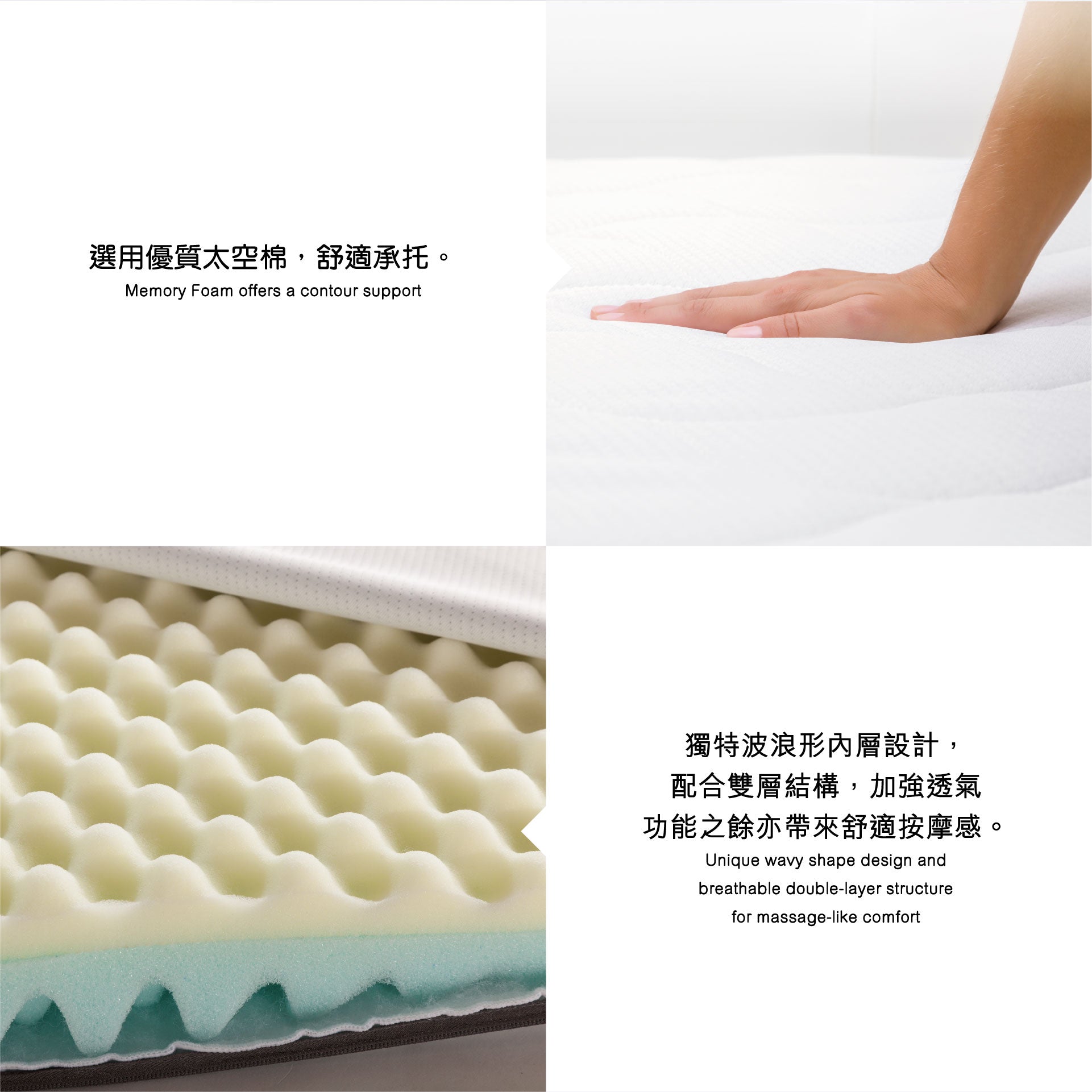舒適襇棉雙層床墊 (8 cm)