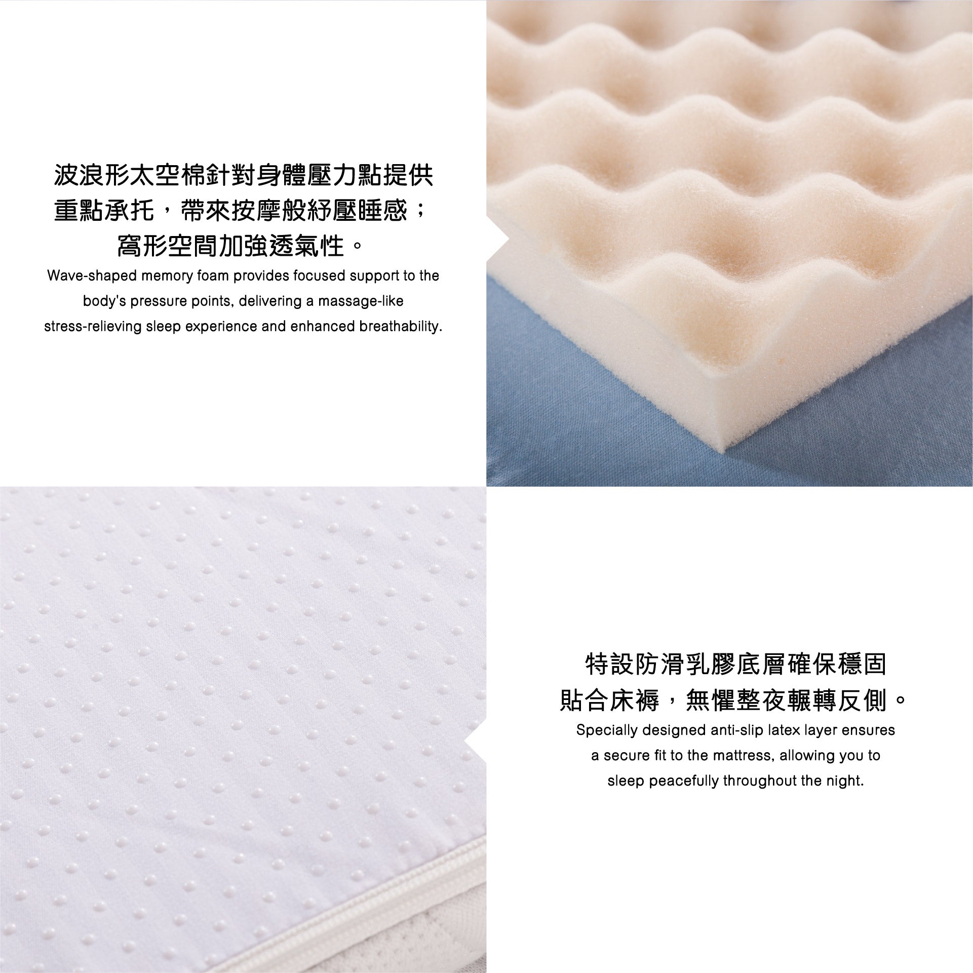 波浪薄床墊 (3 cm)