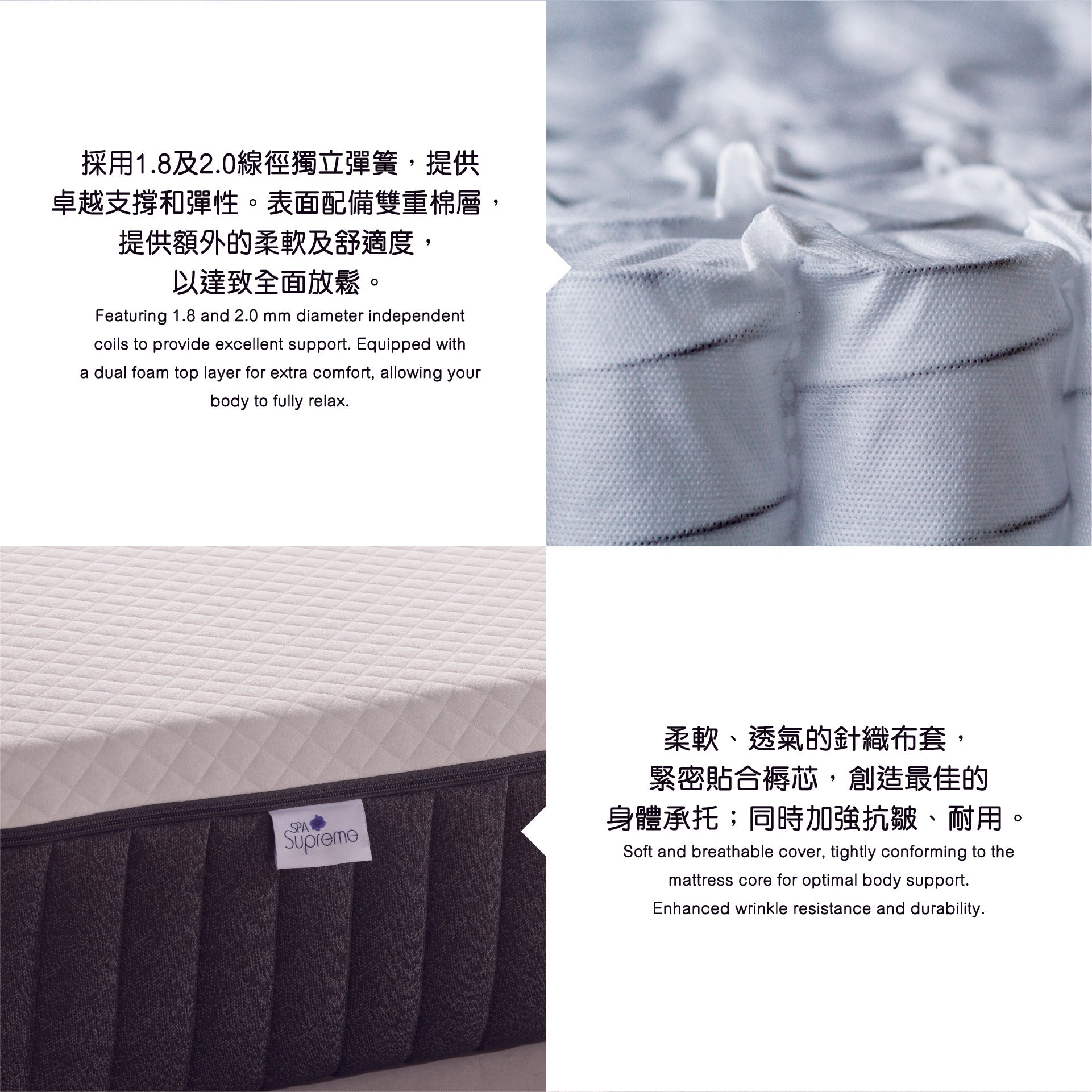 拉特蘭獨立袋裝彈簧床褥 (6.5")