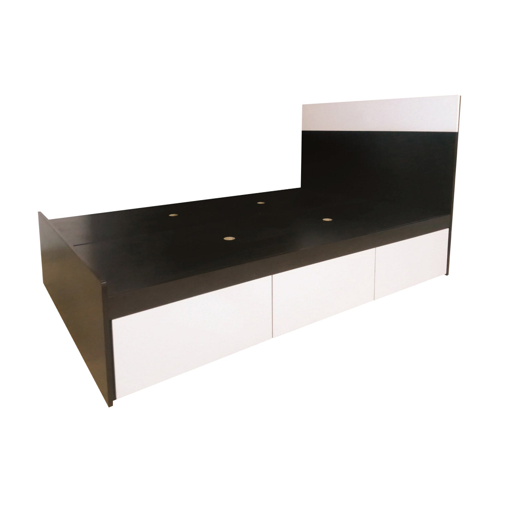 簡約黑白三櫃桶床架